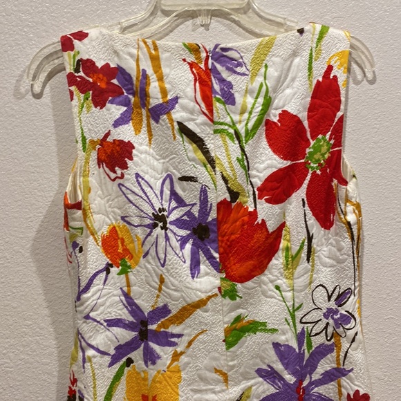 DOLCE & GABBANA Woman’s Floral Sleeveless Midi Cocktail Dress Size 46 - Picture 7 of 8